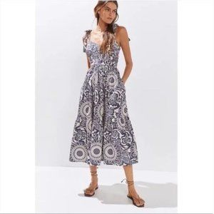 NWT! Anthropologie Flounced Floral Midi Dress | Size Medium